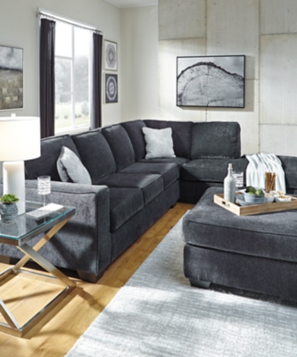 Ashley furniture sectional with outlet ottoman