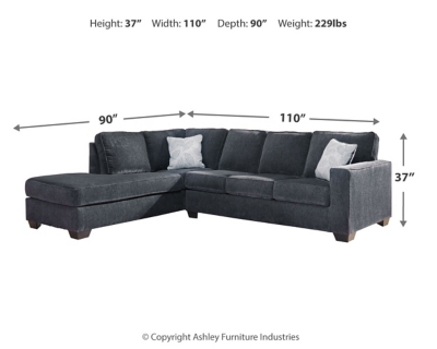 Altari 2-Piece Sectional with Chaise, Slate, large