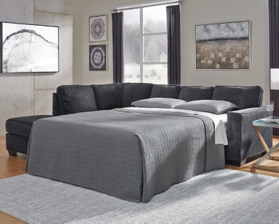 Altari 2-Piece Sleeper Sectional with Chaise, Slate, large