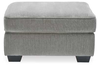 If style is the question, then the Altari oversized accent ottoman is the answer. Clean-lined profile is beautifully contemporary. Plush chenille fabric and plump cushioning make it so easy to comfortably kick up your heels. Richly neutral hue complements a variety of decor.Corner-blocked frame | High-resiliency foam cushion wrapped in thick poly fiber | Polyester upholstery | Exposed feet with faux wood finish