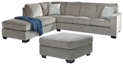 Altari 2-Piece Sectional with Ottoman, Alloy, large