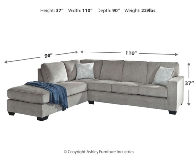 Altari 2-Piece Sectional with Chaise, Alloy, large