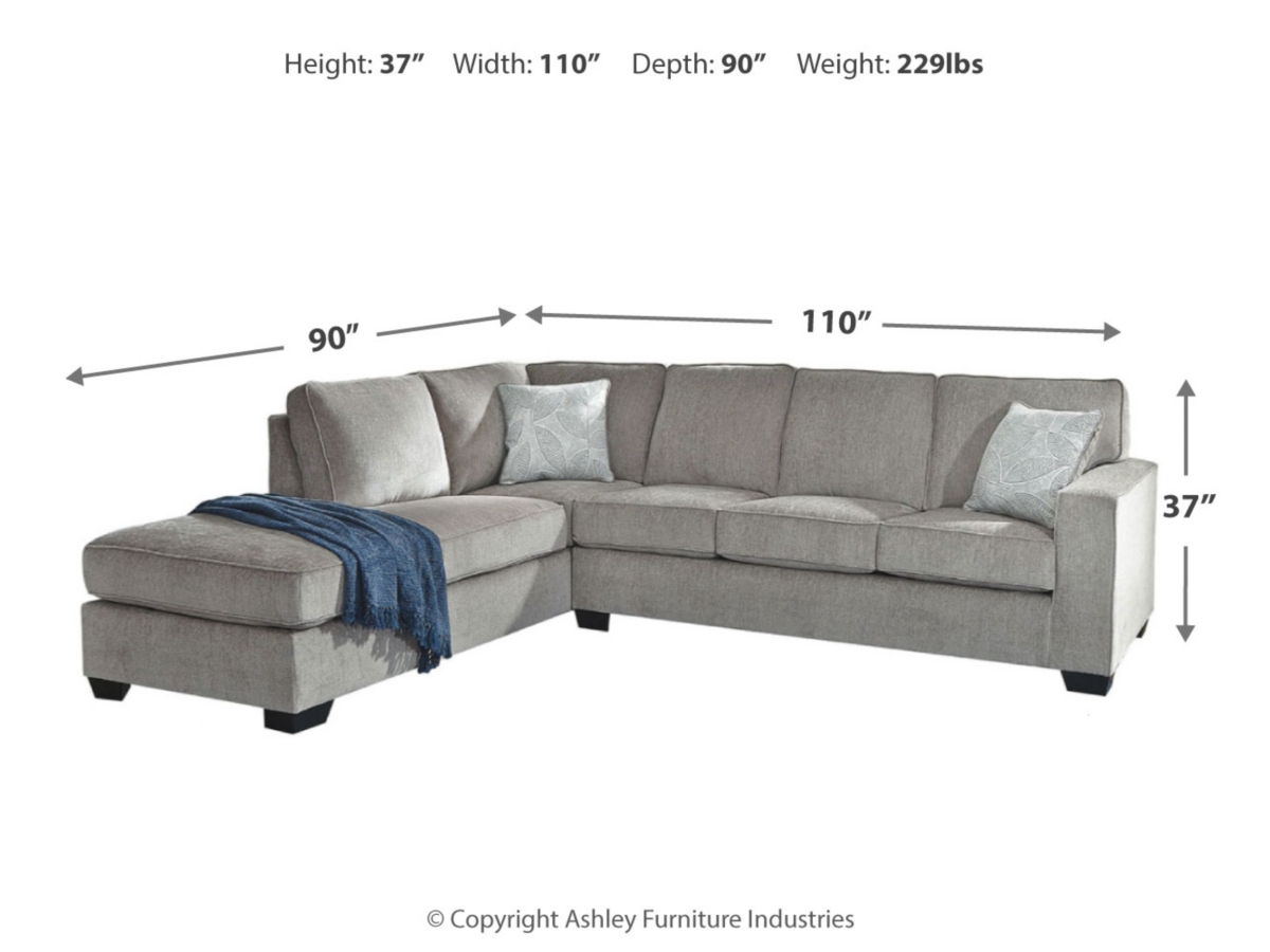 Ashley Altari Sleeper Sectional with Chaise 87214-10-17