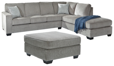 Altari 2-Piece Sectional with Ottoman, Alloy, large