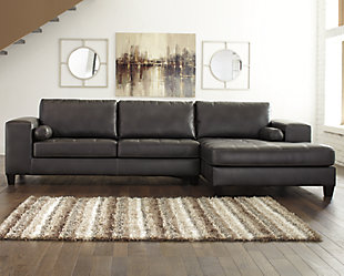 Nokomis 2-Piece Sectional with Chaise, Charcoal, rollover