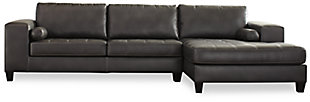 Nokomis 2-Piece Sectional with Chaise, Charcoal, large