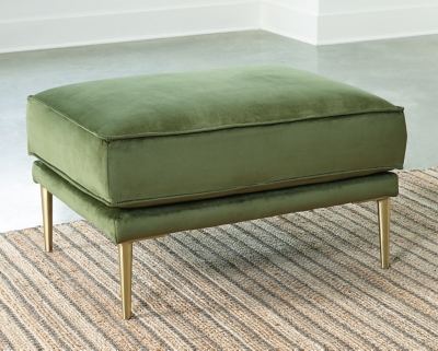 Macleary Ottoman, Moss, rollover