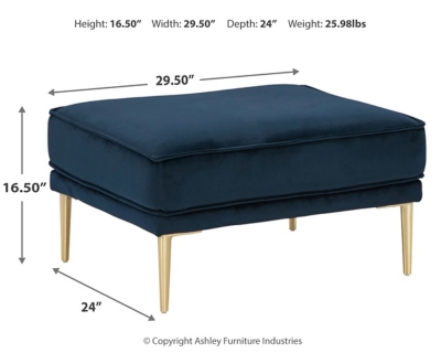 Macleary Ottoman, Navy, large