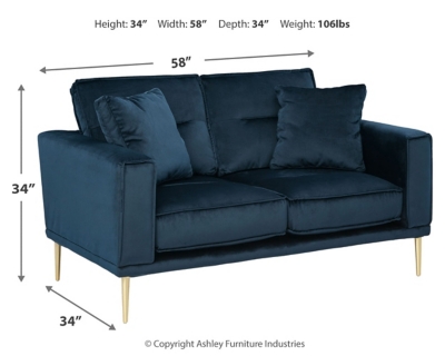 Macleary Loveseat, Navy, large