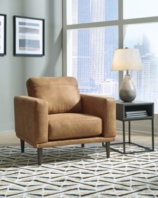 Ashley leather chair online and ottoman