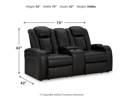 Caveman Den Power Reclining Loveseat with Console, , large