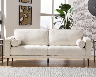 Ashley furniture mid on sale century modern sofa