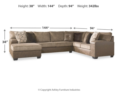 Abalone 3-Piece Sectional with Chaise