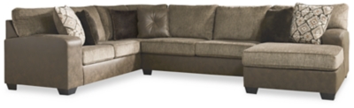 Abalone 3-Piece Sectional with Ottoman