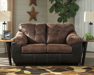 Gregale Loveseat, Coffee, large