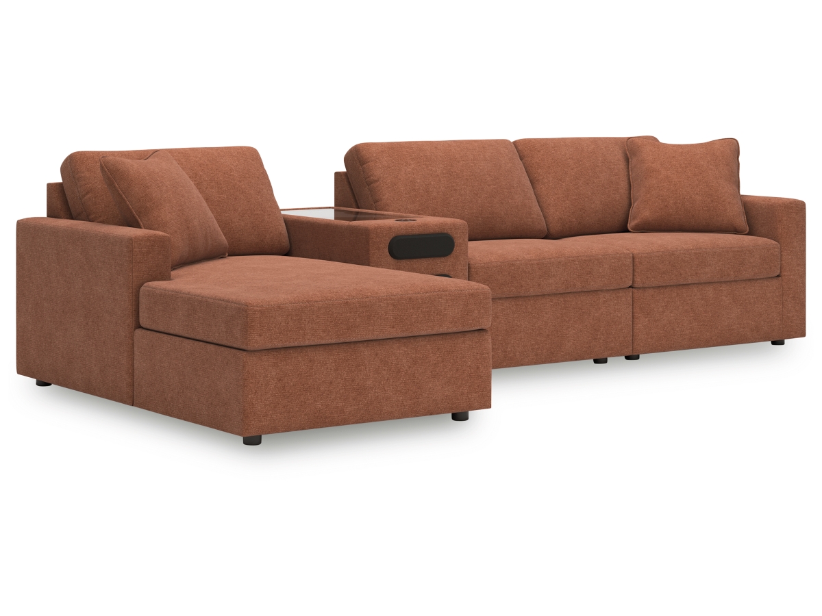 Modmax 4 Piece Modular Sectional with Audio Console