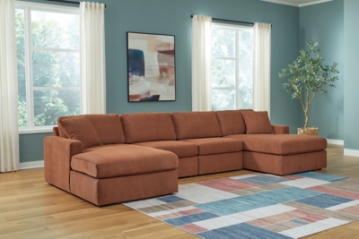 Modmax 4-Piece Sectional with Chaise, Spice, rollover