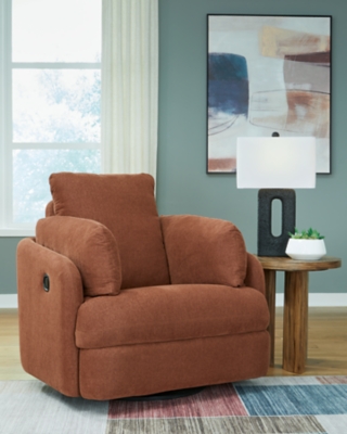 Modmax Swivel Glider Recliner, Spice, rollover