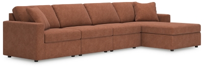 Modmax 4-Piece Sectional with Chaise, Spice