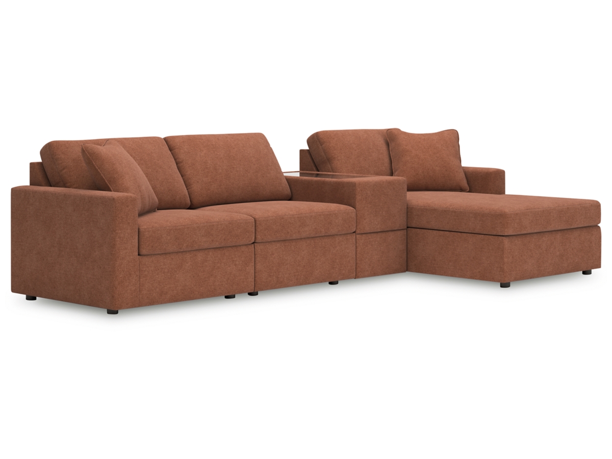 Modmax 4 Piece Modular Sectional with Storage Console