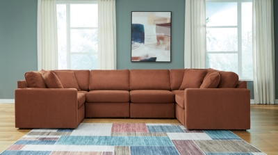 Modmax 6-Piece Performance Fabric Modular Sectional, Spice