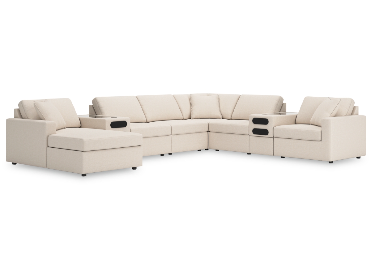 Modmax 8 Piece Modular Sectional with Chaise and Audio Consoles Modmax 8 Piece Modular Sectional with Chaise and Audio Consoles