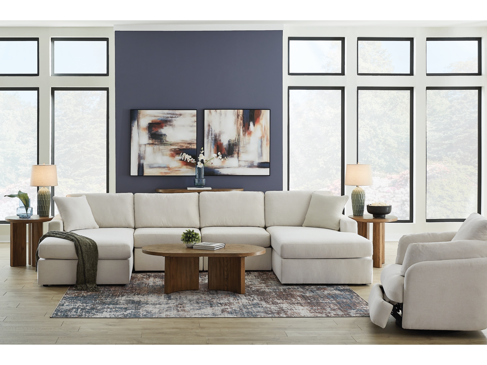 Image 4 of ModmaxModular Next-Gen Nuvella™ Performance Fabric Sectional Oyster 