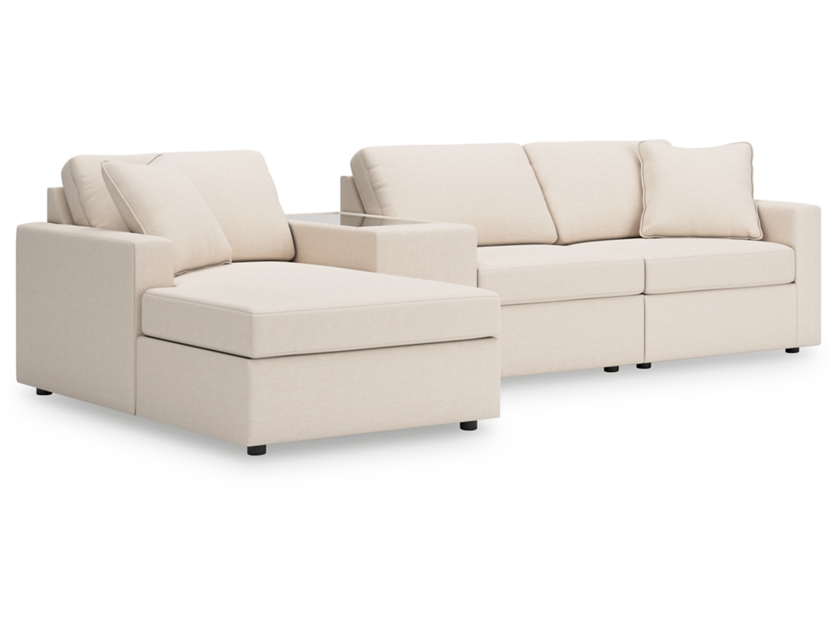 Modmax 4 Piece Modular Sectional with Storage Console