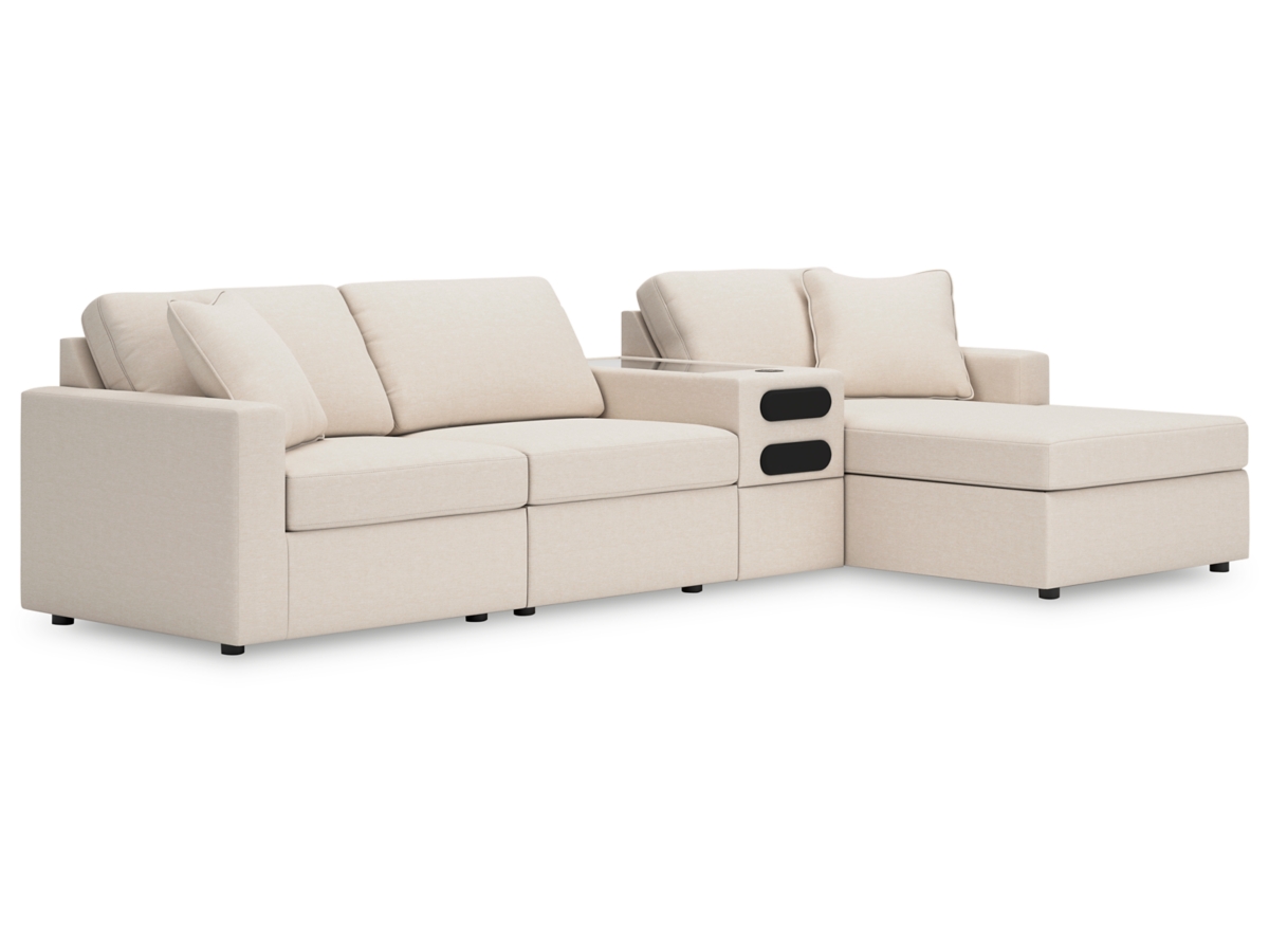 Modmax 4 Piece Modular Sectional with Audio Console