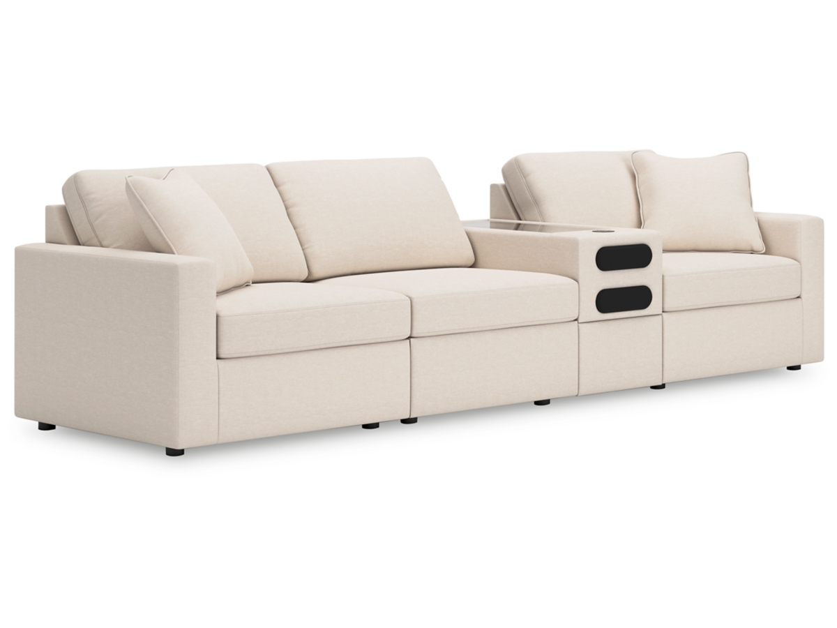 Modmax 4 Piece Modular Sectional with Audio Console