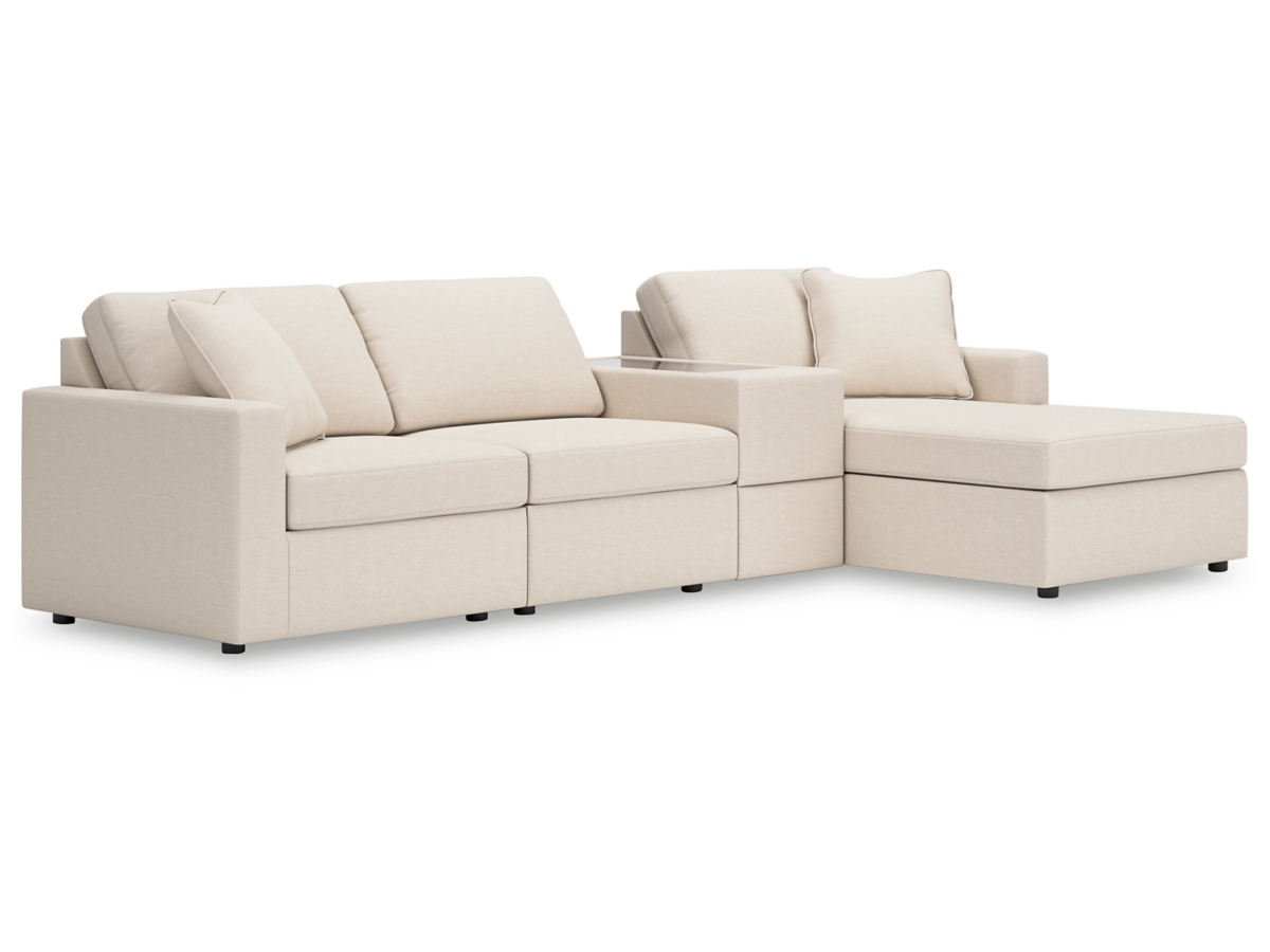 Modmax 4 Piece Modular Sectional with Storage Console Modmax 4 Piece Modular Sectional with Storage Console