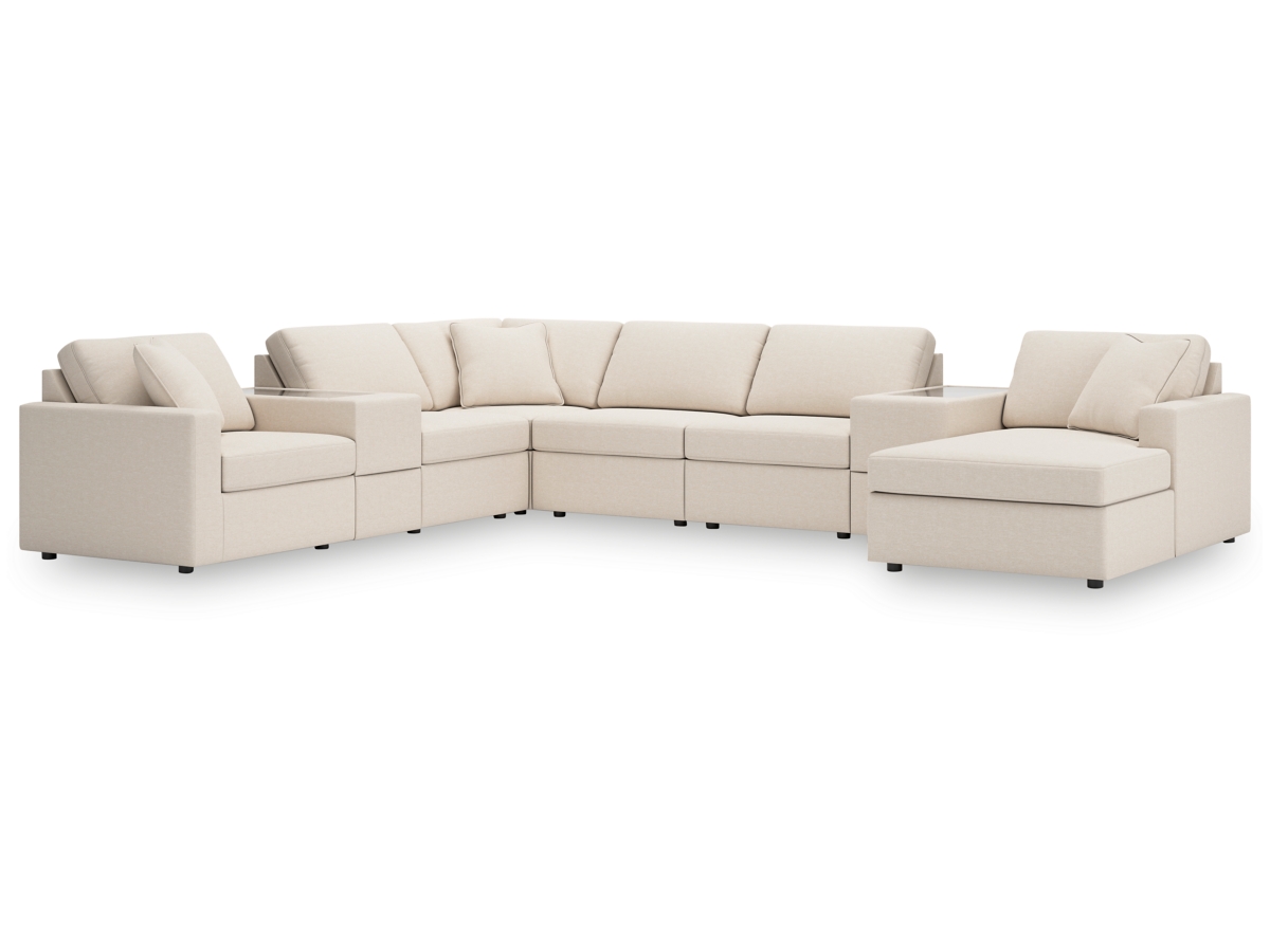 Modmax 8 Piece Modular Sectional with Chaise and Storage Consoles
