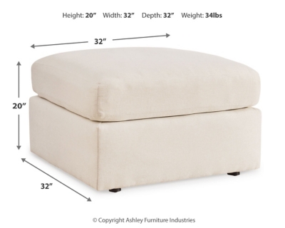Modmax Oversized Accent Ottoman Dimensions