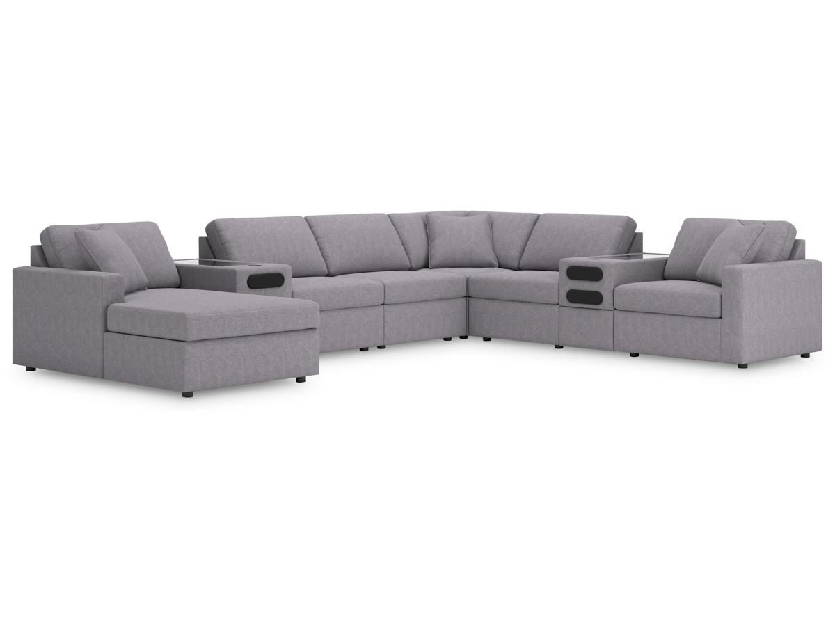 Modmax 8 Piece Modular Sectional with Chaise and Audio Consoles Modmax 8 Piece Modular Sectional with Chaise and Audio Consoles