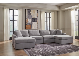 Modmax 4-Piece Modular Next-Gen Nuvella™ Performance Fabric Double Chaise Sectional