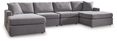 Modmax 4-Piece Sectional with Chaise, Granite, large