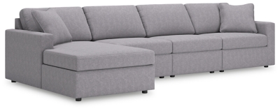 Modmax 4-Piece Sectional with Chaise, Granite, large