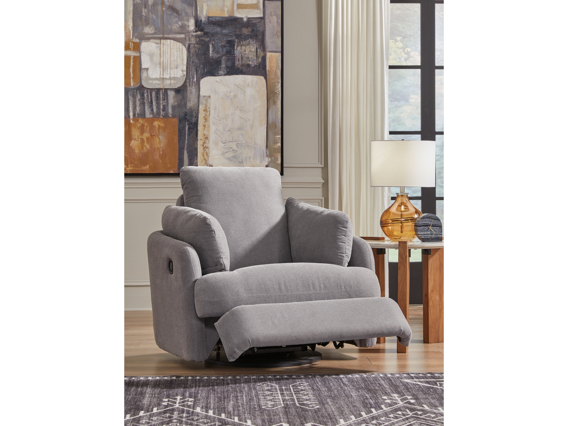 Image 3 of Modmax 3-Piece Modular Next-Gen Nuvella™ Performance Fabric Sofa Granite 