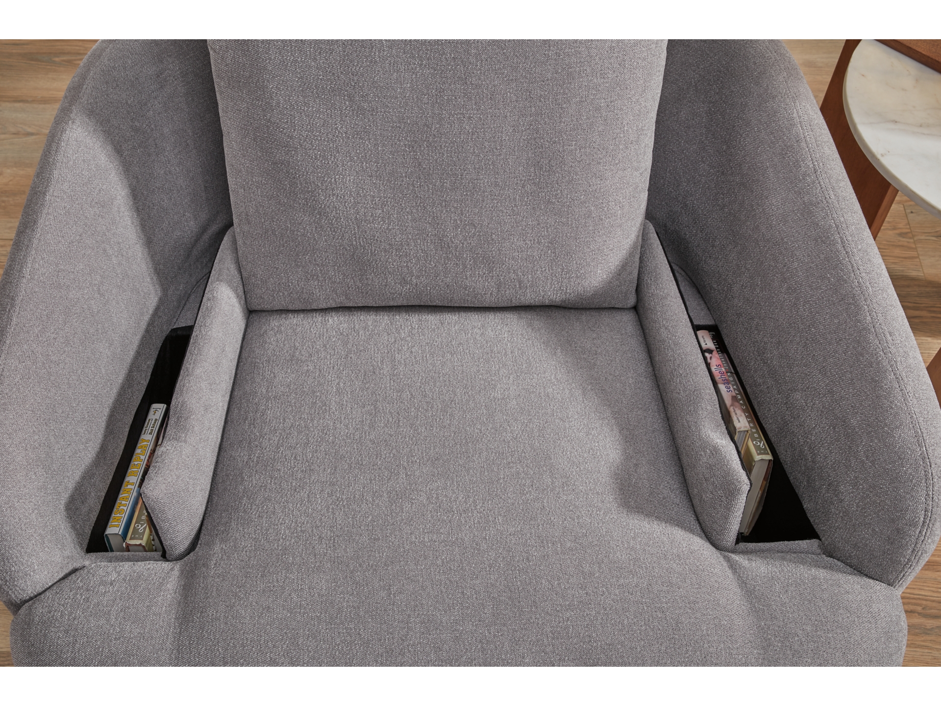 Image 4 of Modmax 3-Piece Modular Next-Gen Nuvella™ Performance Fabric Sofa Granite 
