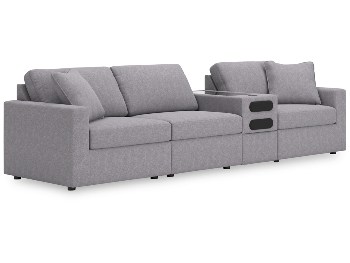 Modmax 4 Piece Modular Sectional with Audio Console