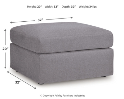 Modmax Oversized Accent Ottoman Dimensions