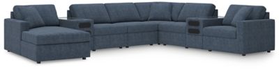 Modmax 8-Piece Sectional with Audio System and Chaise, Ink, large