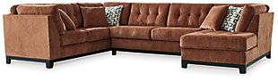 Laylabrook 3-Piece Sectional with Chaise, Spice, large