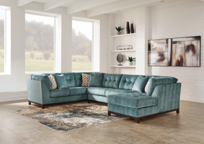 Laylabrook 3-Piece Sectional with Chaise, Teal