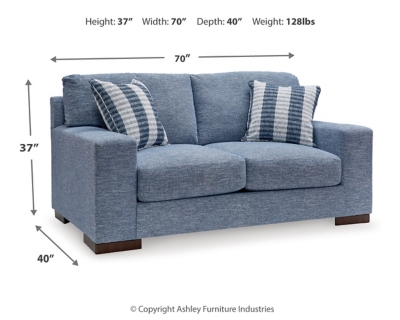 Belvoir Loveseat, Denim, large