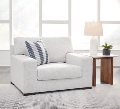 White on sale overstuffed chair