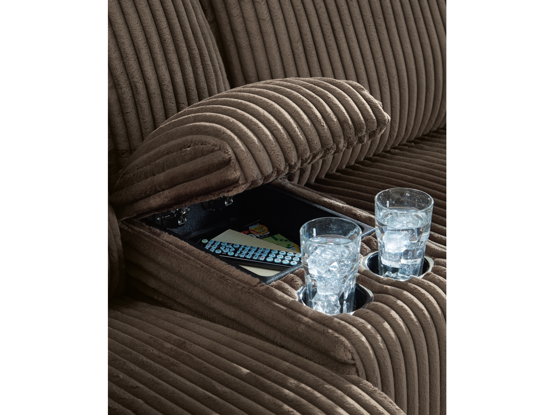 Image 2 of Top Tier 6-Piece Manual Reclining Modular Sectional with Chaise and Console