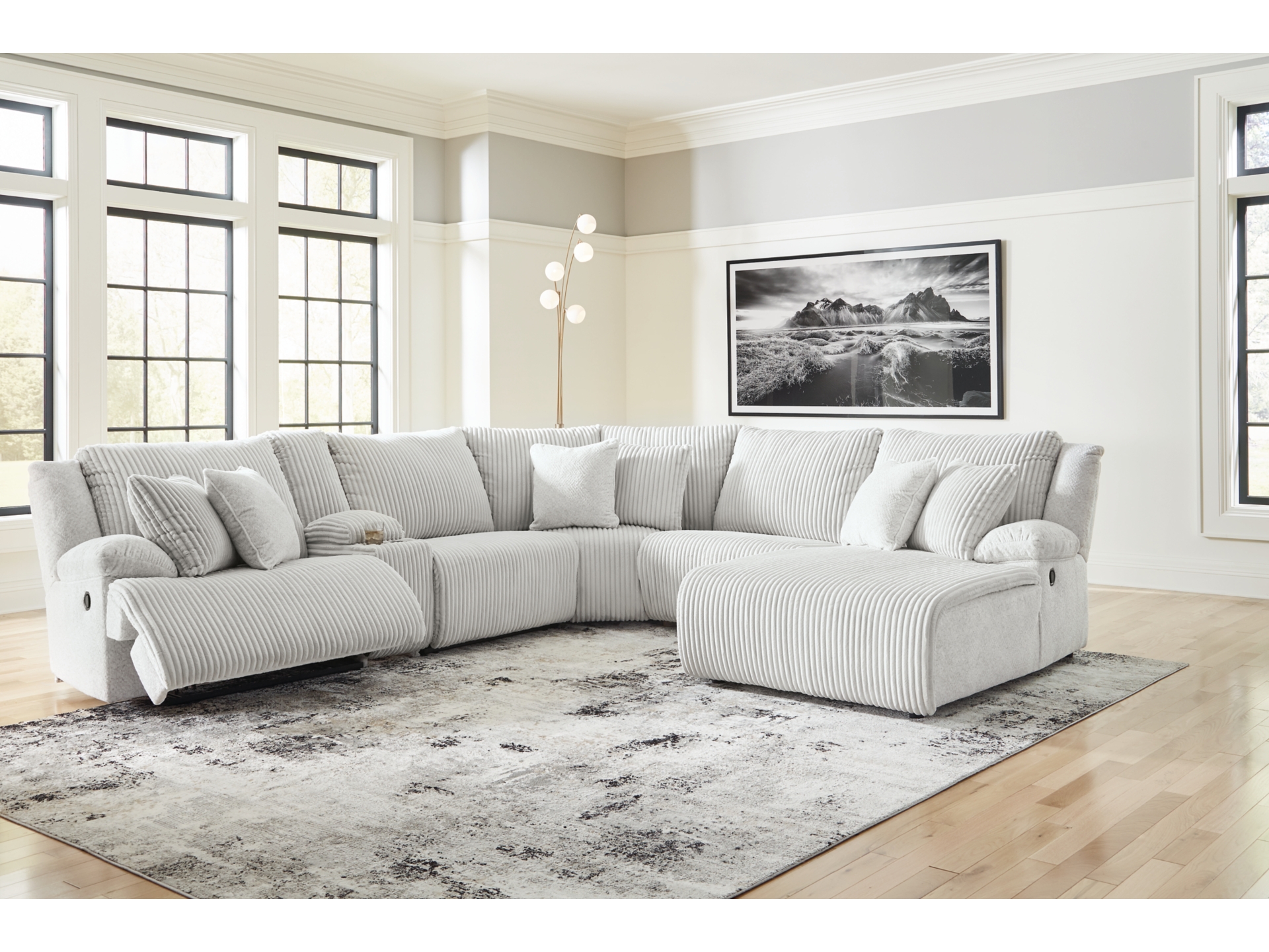 Top Tier 6-Piece Manual Reclining Modular Sectional Alloy 