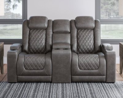 HyllMont Power Reclining Loveseat with Console, , rollover