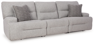 Acklen Place 3-Piece Power Reclining Sectional Sofa, Pewter, large